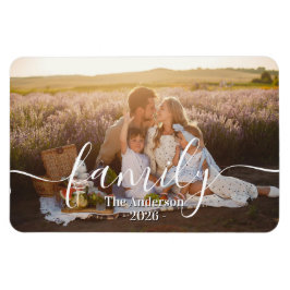 Custom Family Photo – Personalized Last Name Magnet