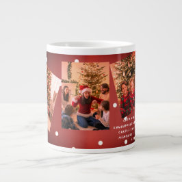 Custom Family Picture Gift for Christmas and Winte Jumbo-Tasse