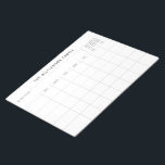 Custom Family Planner Monthly Calendar Notizblock<br><div class="desc">Modern Personalized Family Planner and Calendar Notepad</div>