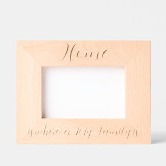 Custom Family Portrait Personalized Message Geätzte Rahmen