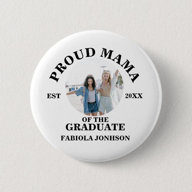 Custom Family Proud mama des Graduates Button (Vorderseite)