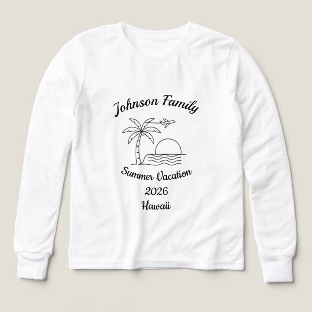 Custom Family Reunion Beach Summer Vacation White (Design Vorderseite)