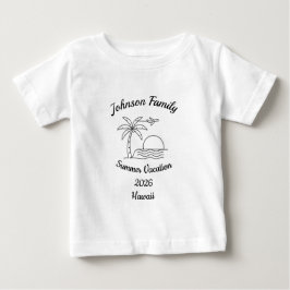 Custom Family Reunion Beach Summer Vacation White Baby T-shirt