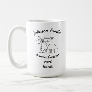Custom Family Reunion Beach Summer Vacation White Kaffeetasse
