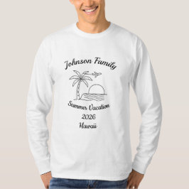Custom Family Reunion Beach Summer Vacation White T-Shirt