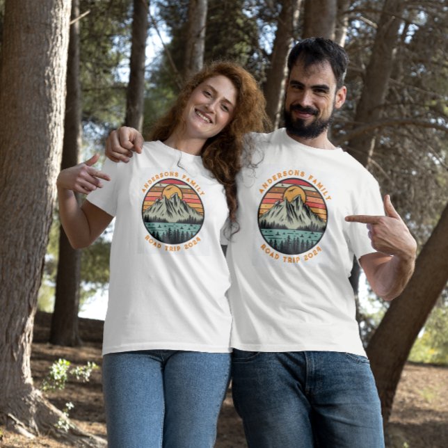 Custom Family Road Trip Vacacation Wiedersehen Whi T-Shirt (Von Creator hochgeladen)