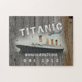 Custom Family Rustic Driftwood Titanic Puzzle