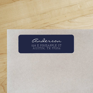 Custom Family Script Midnight Blue Rücksendeadress