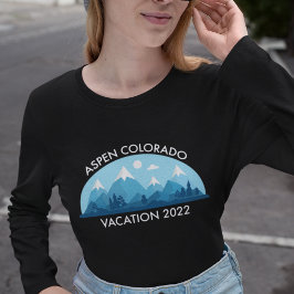 Custom Family Ski Trip Colorado Stadt Long Sleeve T-Shirt