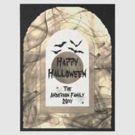 Custom Family Spooky Full Moon Happy Halloween Seidenpapier