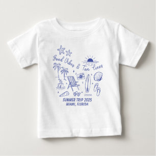 Custom Family Summer Beach Trip Group Matching Baby T-shirt
