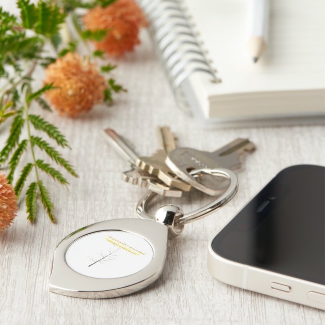 Custom Family Tree: Elegant Minimalist Art Schlüsselanhänger (Seite)