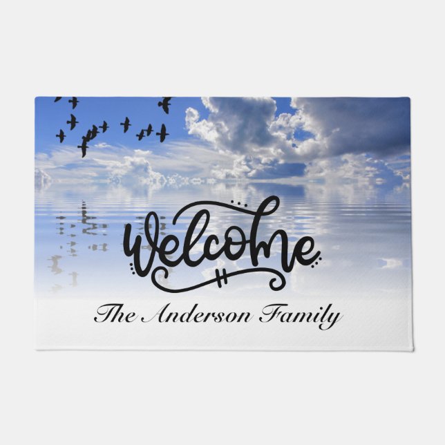 Custom Family Welcome Doormat Fußmatte (Vorderseite)