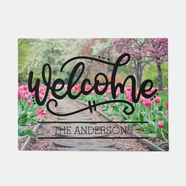 Custom Family Welcome Doormat Fußmatte (Vorderseite)
