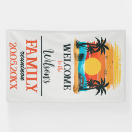 Custom Family Wiedersehen Beach Sonnenuntergang Pa Banner