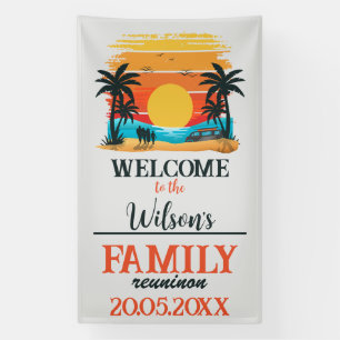 Custom Family Wiedersehen Beach Sonnenuntergang Pa Banner