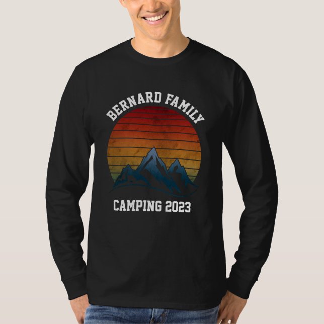CUSTOM FAMILY WIEDERSEHEN CAMPING SUNSET BERGREISE T-Shirt (Vorderseite)