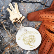 Custom Family Wiedersehen Gold Heart Shaped Tree