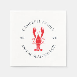 Custom Family Wiedersehen Lobster BootSummer Serviette