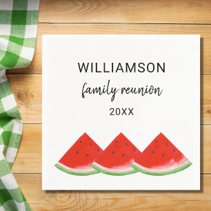 Custom Family Wiedersehen Red Watermelon Serviette
