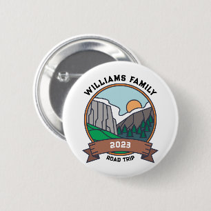 Custom Family Wiedersehen Road Trip Mountain Button