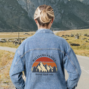 Custom Family Wiedersehen Road Trip Mountains Jeansjacke