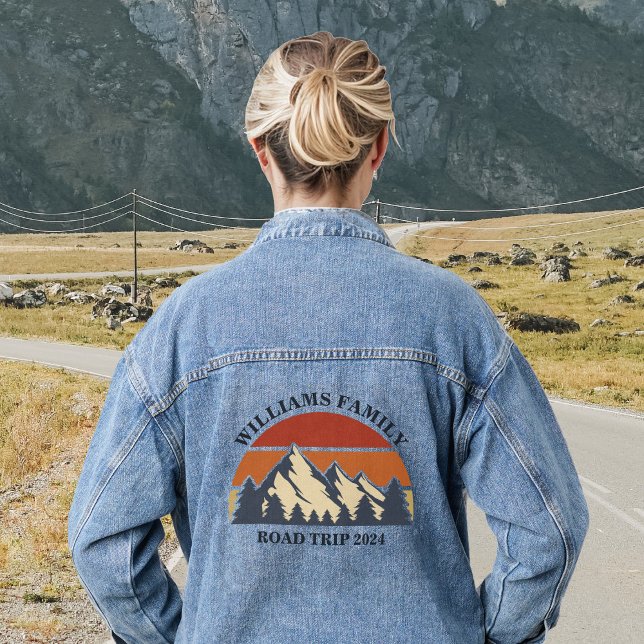 Custom Family Wiedersehen Road Trip Mountains Jeansjacke (Von Creator hochgeladen)