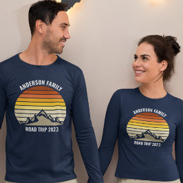 Custom Family Wiedersehen Road Trip Sunset Long Sl T-Shirt