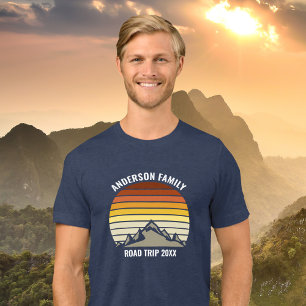 Custom Family Wiedersehen Sunset Mountain Road Tri Tri-Blend Shirt