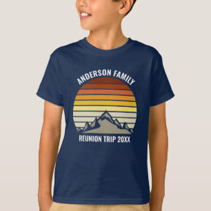 Custom Family Wiedersehen Vintag Sunset Mountain K T-Shirt