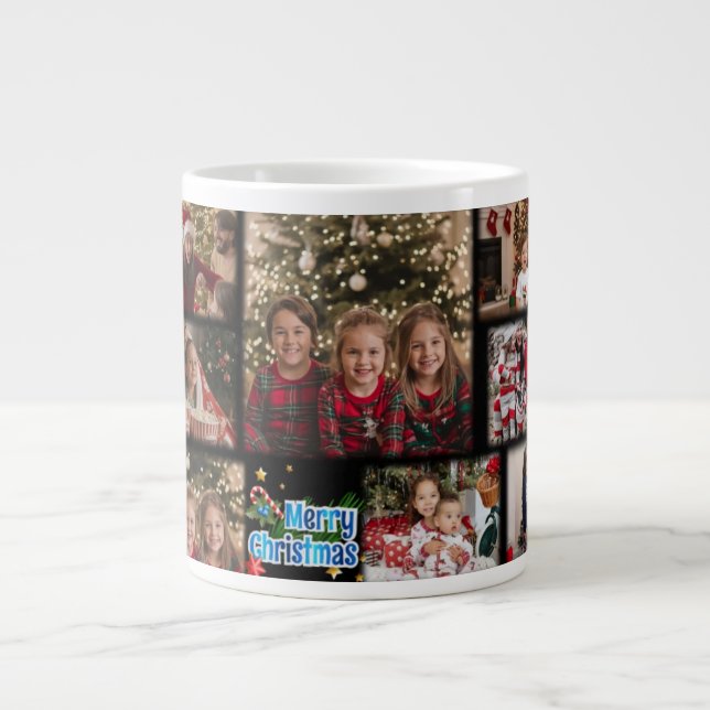 Custom Family Xmas Gift Mug Jumbo-Tasse (Vorderseite)