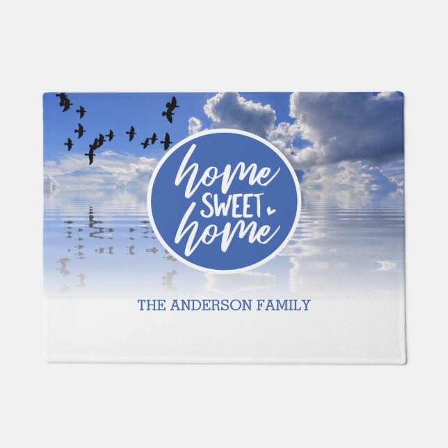 Custom Family Zuhause Sweet Zuhause Doormat Fußmatte (Vorderseite)