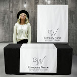 Custom Fancy Business Table Runner Banner White Wandteppich<br><div class="desc">A custom modern printed tapestry that can be customize to a table runner for your pop up shop. Customize the table runner with your business fancy script text and create your own table runner for your craft shows and vendor events. Perfect for trade shows,  pop up shops,  expos etc.</div>