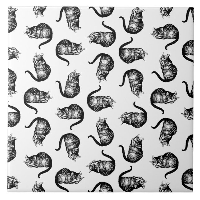 CUSTOM-FARBE der Cheshire Cat Alice im Wunderland Fliese (Vorderseite)