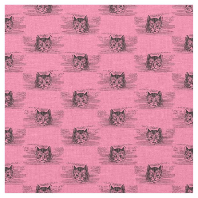 CUSTOM-FARBE der Cheshire Cat Alice im Wunderland Stoff (Nahaufnahme)