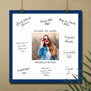 CUSTOM FARBE Foto Abschluss Signature-Meldung Poster