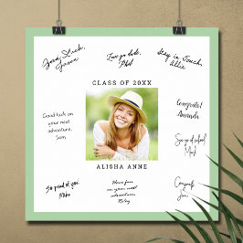 CUSTOM FARBE Foto Abschluss Signature-Meldung Poster