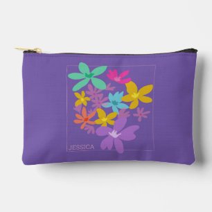Custom farbenfroh modern floral hübsch feminin zubehörtasche