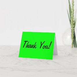 Custom farbige Neon Green Vielen Dank Dankeskarte