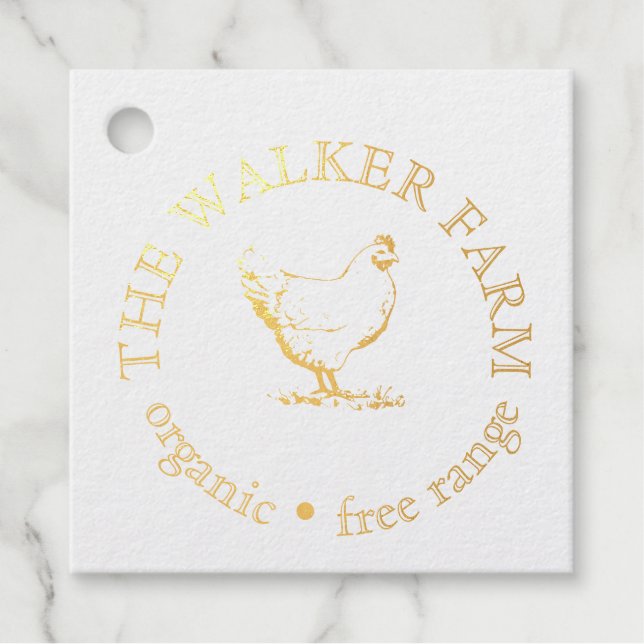 Custom Farm Business Promotional Logo  Geschenkanhänger (Vorderseite)