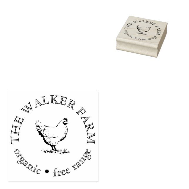 Custom Farm Business Promotional Logo  Gummistempel (Stempel)