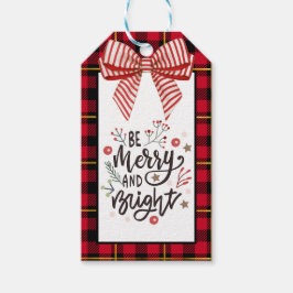 Custom Farmhouse Red Black Buffalo Karo Kariert Geschenkanhänger