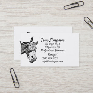 Custom Farrier Trimmer Horse Business Card Visitenkarte