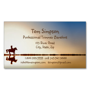 Custom Farrier Trimmer Reitsport Hoof Care Magnetische Visitenkarte