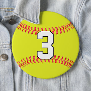 Custom Fastpech Softball Player Jersey Nummer Button