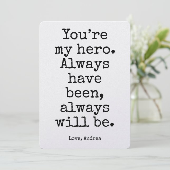 Custom Father Grußkarte für Geburtstag Weihnachten (Stehend Vorderseite)