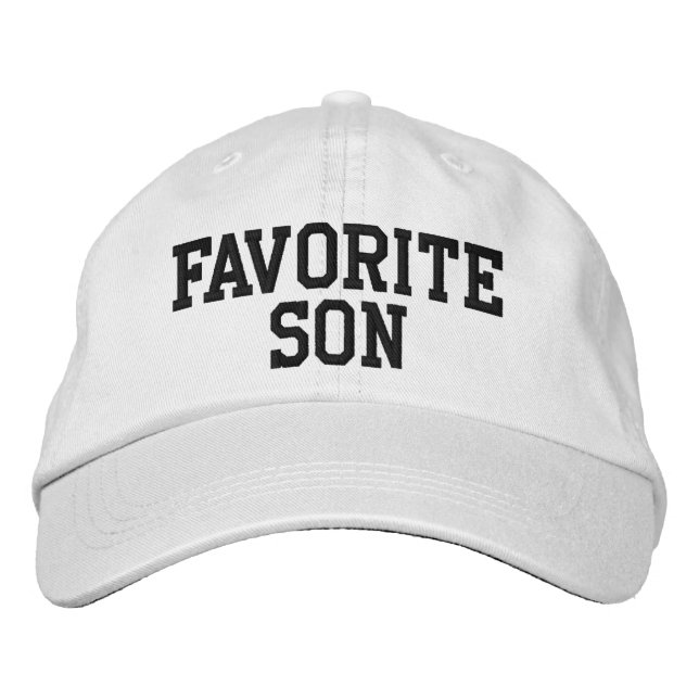 Custom Favorite Son Funny Birthday Gift for him Bestickte Baseballkappe (Vorderseite)