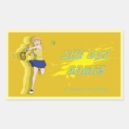 Custom Female Tennis Player Sticker