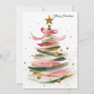 Custom festive Christmas Tree Greeting Feiertagskarte