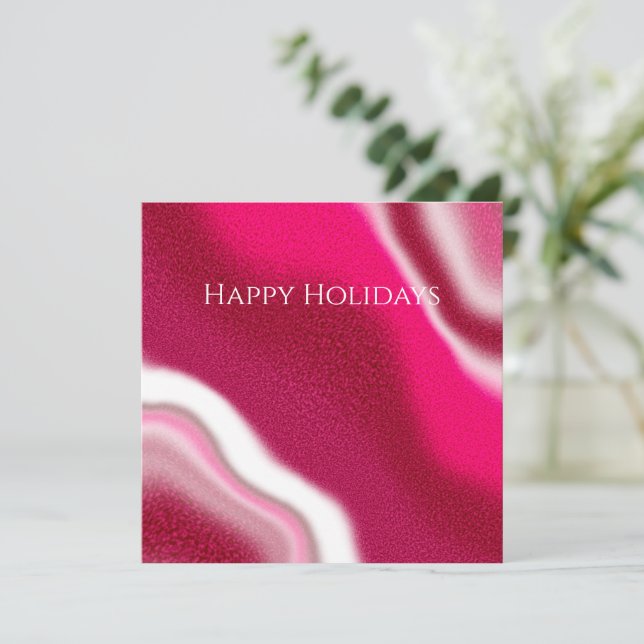 Custom Festive Modern Red Happy Holiday Business (Stehend Vorderseite)